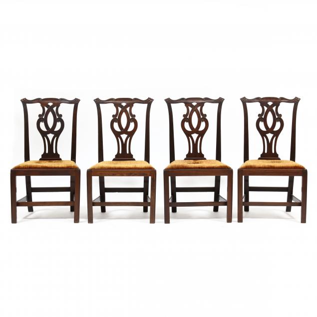 SET OF FOUR ENGLISH CHIPPENDALE 2f0044