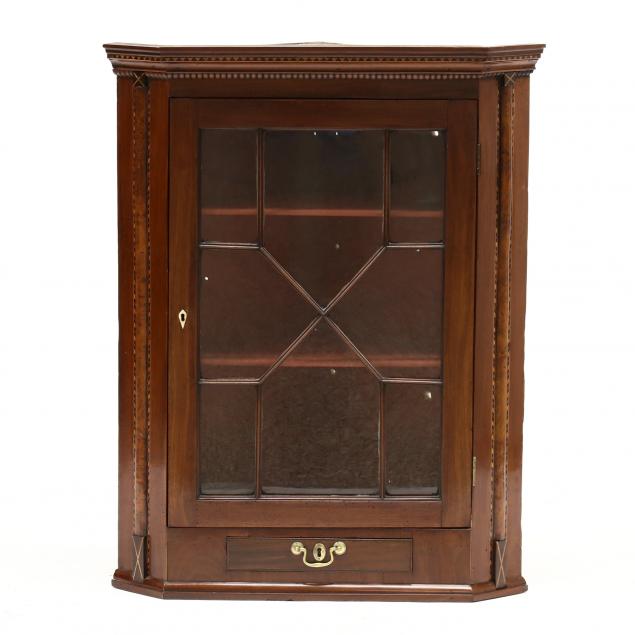 GEORGE III INLAID MAHOGANY HANGING 2f004e