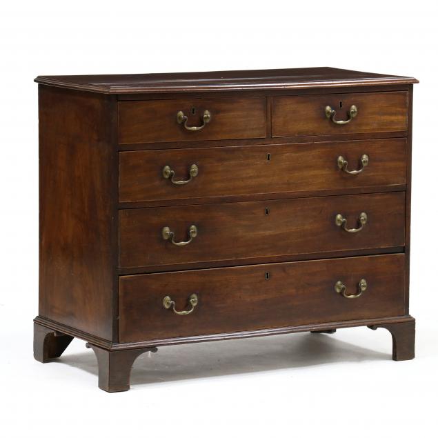 GEORGE III MAHOGANY CHEST OF DRAWERS 2f0059