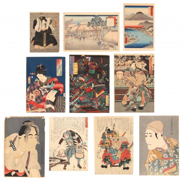 A SELECTION OF TEN JAPANESE WOODBLOCK