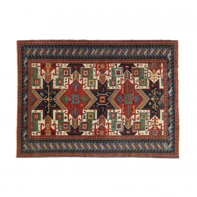 PAK KAZAK AREA RUG Ivory field