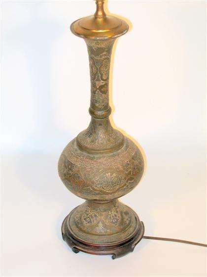 Islamic mixed metal vase    19th