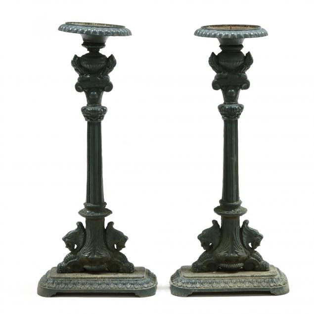 PAIR OF CLASSICAL STYLE CAST IRON 2f00e0