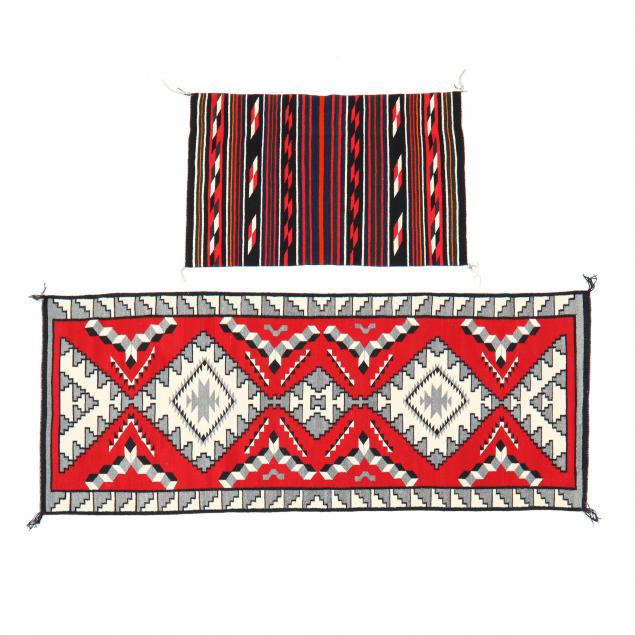TWO 2 NAVAJO AREA RUGS The first 2f00fa