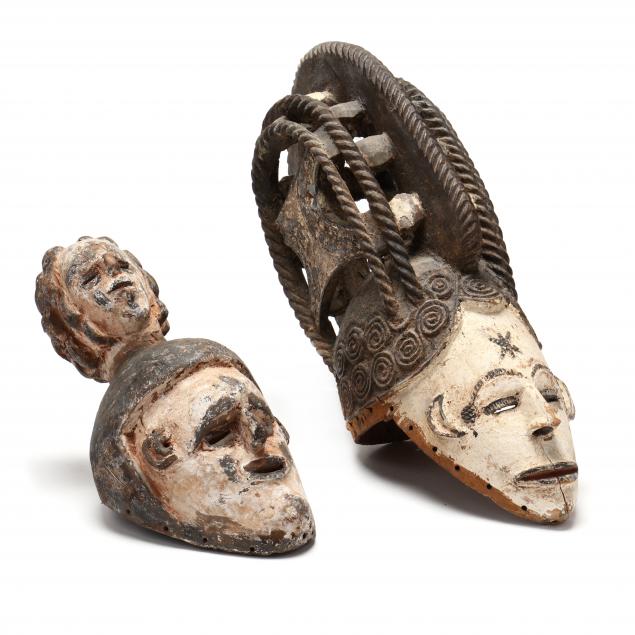 NIGERIAN IGBO SPIRIT MASK AND UNIDENTIFIED 2f017f