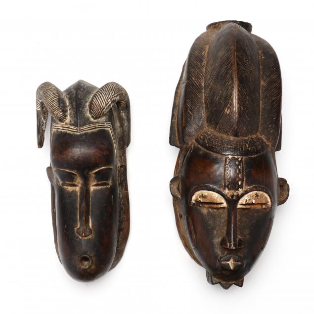 TWO WEST AFRICAN MASKS, BOTH LIKELY