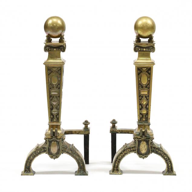 PAIR OF CONTINENTAL STYLE BRASS