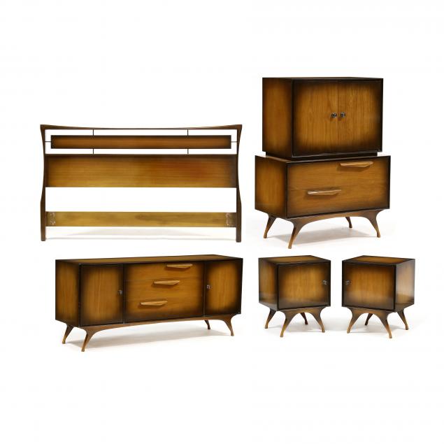 AMERICAN MID-CENTURY FIVE PIECE