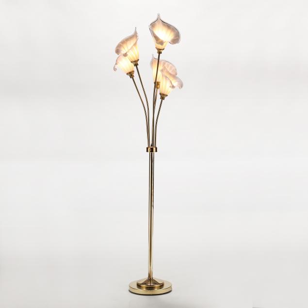 MURANO CALLA LILY FLOOR LAMP 1970s,