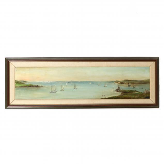 ANTIQUE PANORAMIC PAINTING OF DUTCH 2f04e5