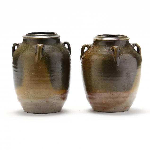 JUGTOWN POTTERY (SEAGROVE, NC), PAIR