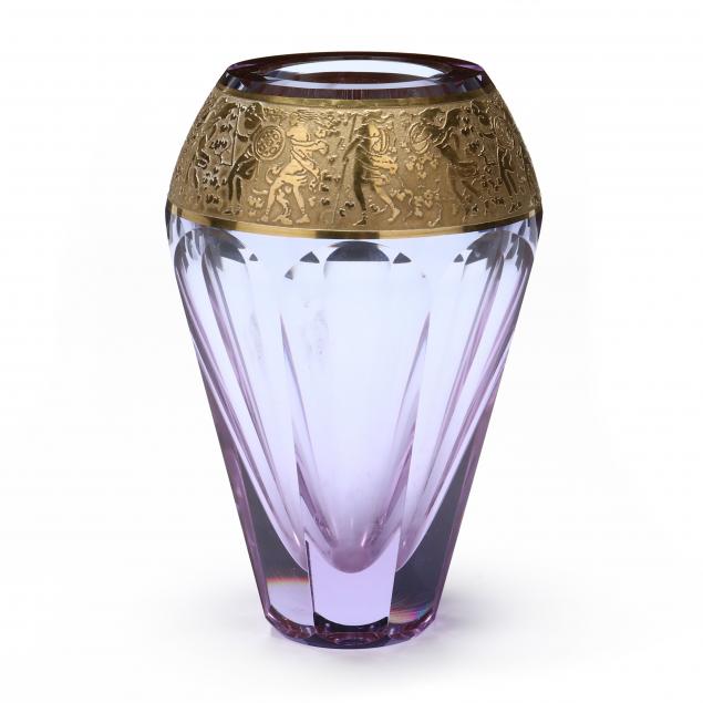 MOSER GILT AMETHYST GLASS VASE 2f0593