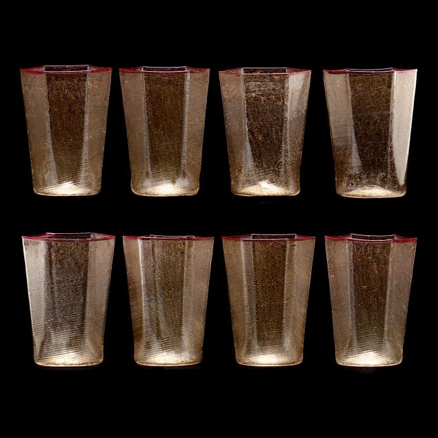 EIGHT VINTAGE VENETIAN GLASSES 2f0597