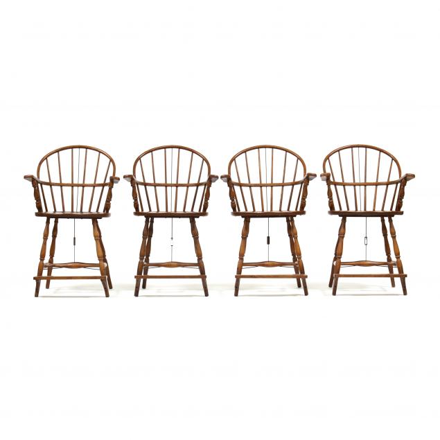 FOUR WINDSOR BARSTOOLS Late 20th