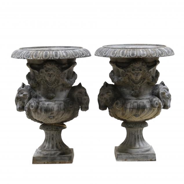 LARGE PAIR OF CLASSICAL STYLE RAM S 2f062a