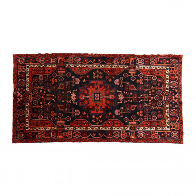 HAMADAN AREA RUG Midnight blue field