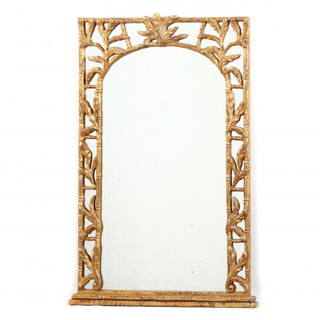 CARVED AND GILT FAUX BOIS MIRROR 2f0677