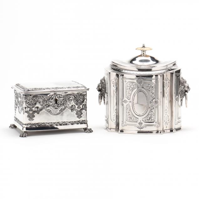 TWO ENGLISH SILVERPLATE BOXES Last 2f068c