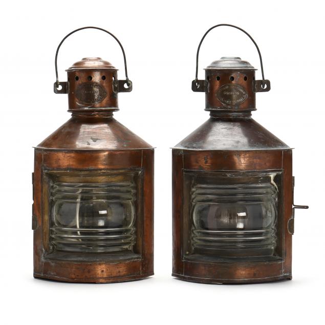 PAIR OF VINTAGE ITALIAN NAUTICAL LANTERNS