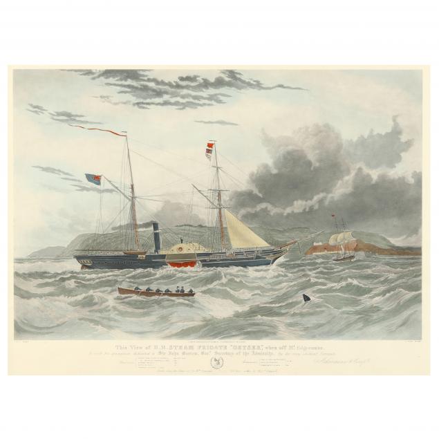 FRAMED PRINT OF THE H. M. STEAM FRIGATE