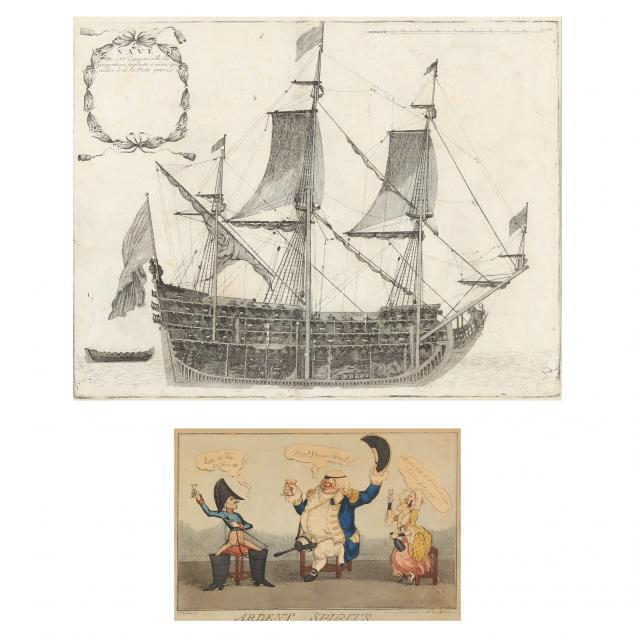 TWO ANTIQUE EUROPEAN PRINTS A 2f06c5