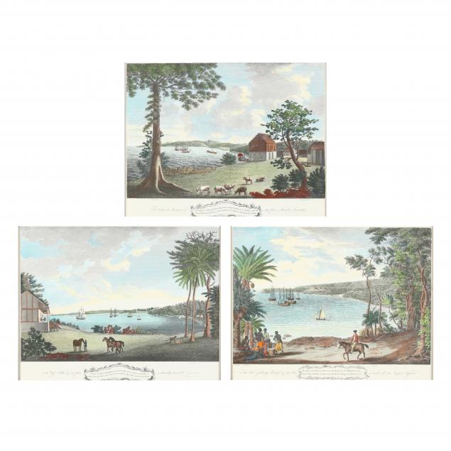 THREE HAND COLORED PRINTS OF 18TH CENTURY 2f06c6