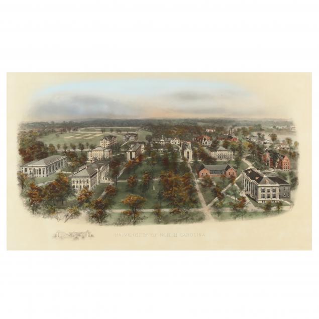 ANTIQUE BIRD'S-EYE VIEW PRINT OF