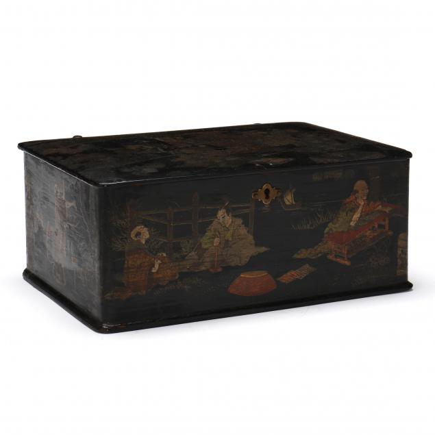 A JAPANESE LACQUERED BOX  Meiji period