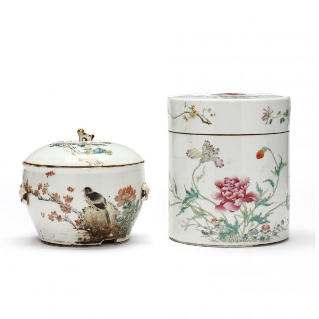 TWO CHINESE PORCELAIN FAMILLE ROSE 2f072c