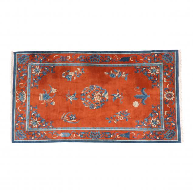 CHINESE ART DECO STYLE RUG Vermilion 2f074a