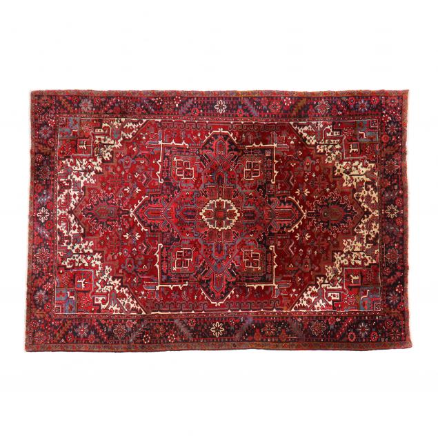 HERIZ RUG Bright red field with 2f074d