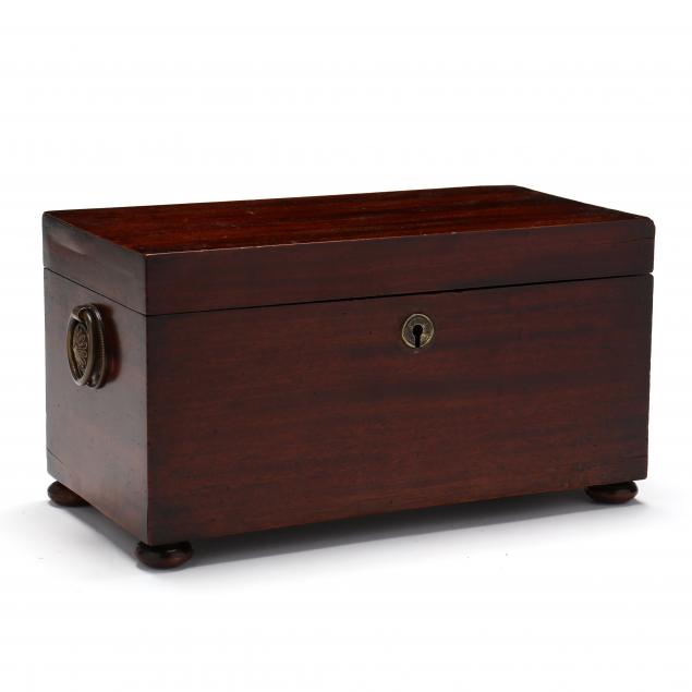 GEORGE III MAHOGANY TEA CADDY 