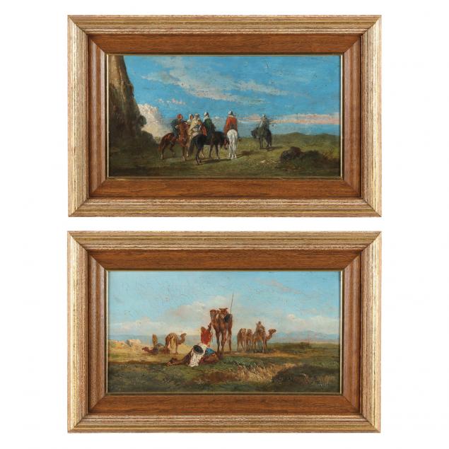 TWO ANTIQUE ORIENTALIST PAINTINGS