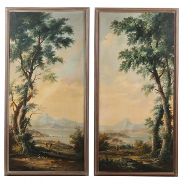 A PAIR OF CONTINENTAL LANDSCAPE