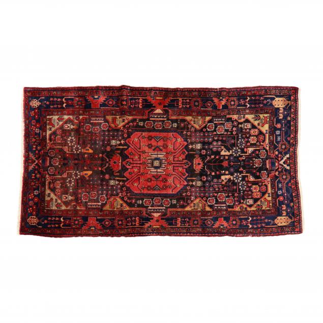 HAMADAN AREA RUG Brown field with 2f0806