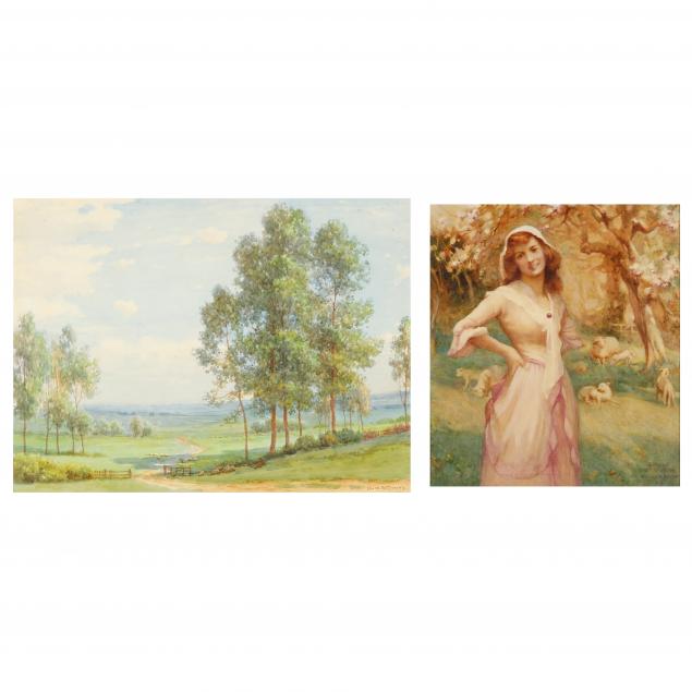 TWO ANTIQUE ENGLISH SPRINGTIME