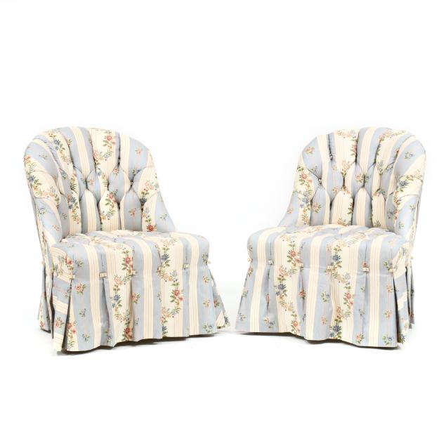 PAIR OF EDWARDIAN STYLE TUFTED 2f08cc