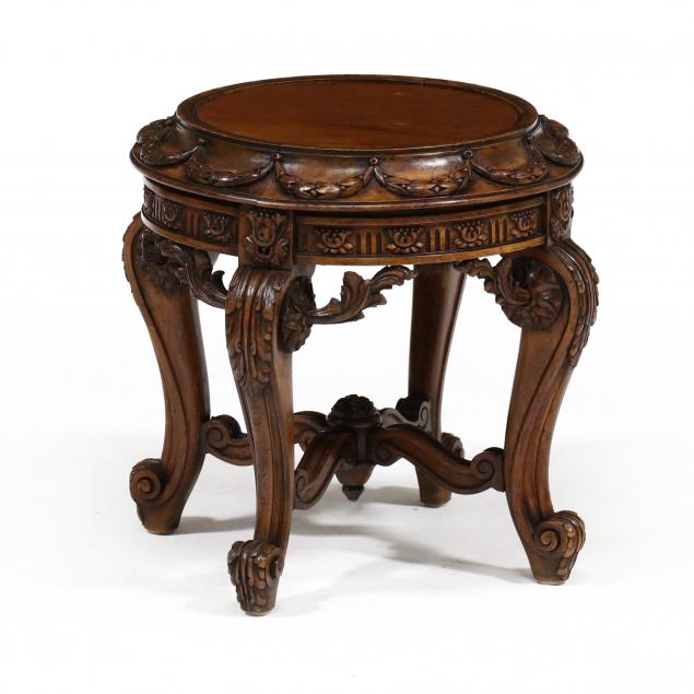 FRENCH CARVED MAHOGANY STAND Early 2f08d2