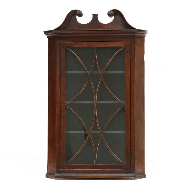 GEORGE III MAHOGANY INLAID HANGING 2f08d5