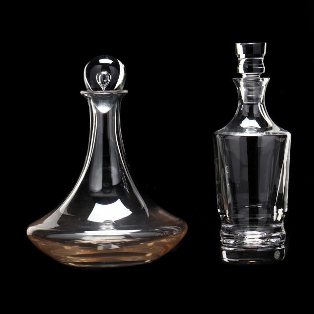 TWO STEUBEN CRYSTAL DECANTERS The 2f08f8