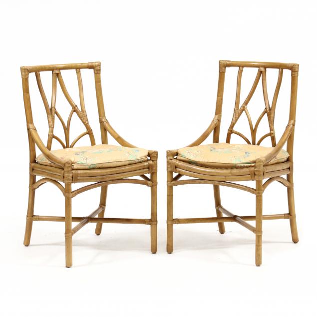 MCGUIRE PAIR OF RATTAN SIDE CHAIRS 2f0907