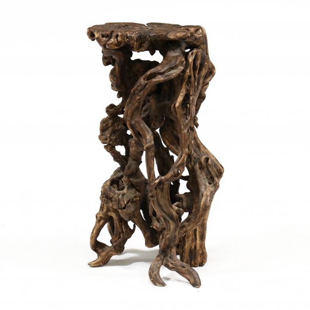 NATURAL ROOTWOOD PEDESTAL 20th 2f0914