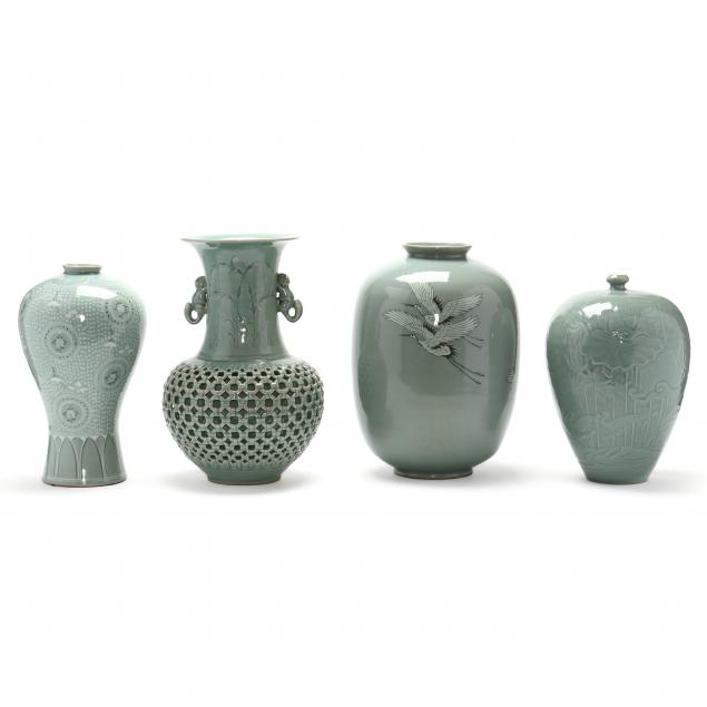 FOUR CONTEMPORARY KOREAN CELADON 2f0994