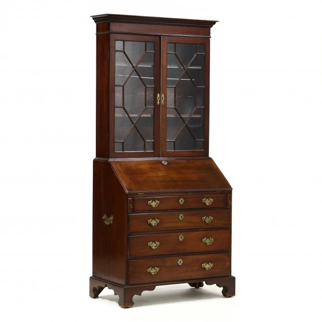 GEORGE III MAHOGANY BUREAU BOOKCASE 2f09a8