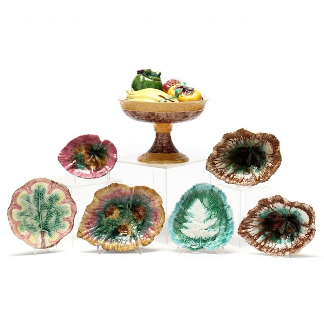 A GROUPING TWELVE MAJOLICA TABLEWARE 2f09f2