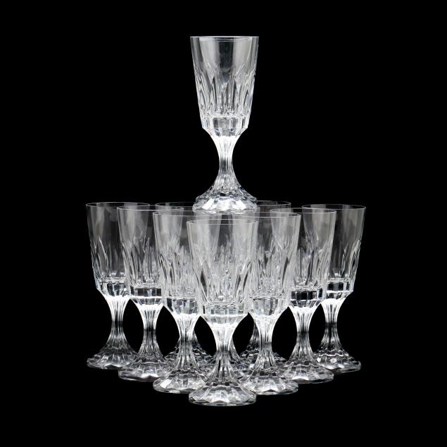 TWELVE BACCARAT, D'ASSAS CRYSTAL