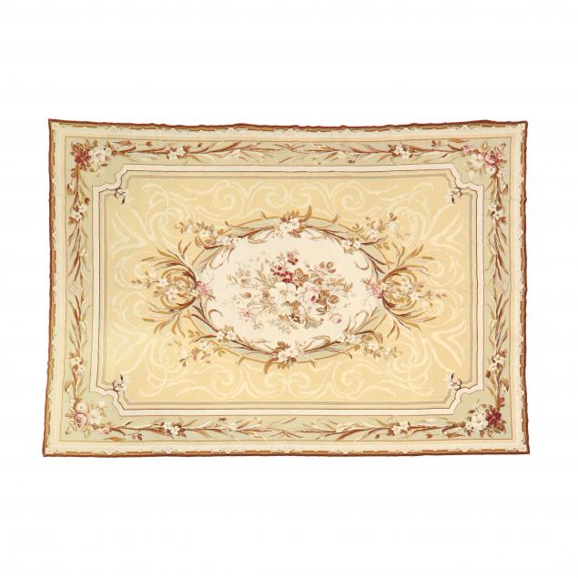 AUBUSSON STYLE NEEDLEPOINT RUG 2f0a43