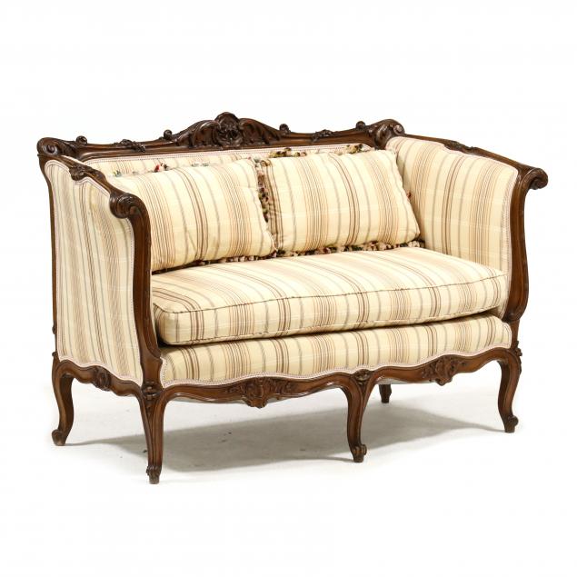 ANTIQUE LOUIS XV STYLE CARVED WALNUT