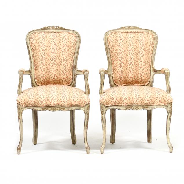 PAIR OF LOUIS XV STYLE FAUTEUIL 2f0aa1
