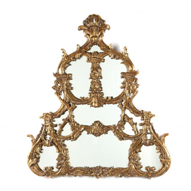 ITALIAN BAROQUE STYLE PANELED MIRROR